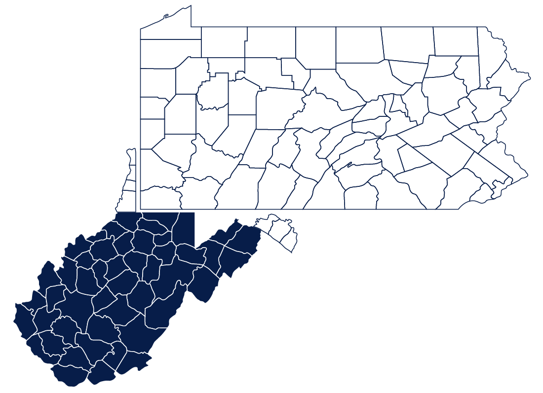 West Virginia Territory Map